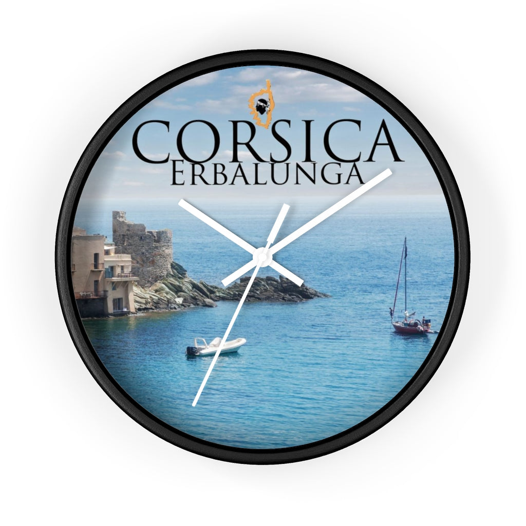 horloge Corsica Erbalunga - Ochju Ochju Black / White / 10" Printify Home Decor horloge Corsica Erbalunga