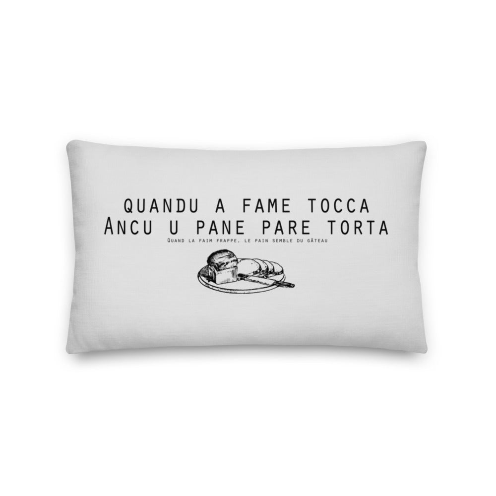 Coussin Haut de Gamme Quandu A Fame Tocca Ancu U Pane Pare Torta - Ochju Ochju 20″×12″ Ochju Coussin Haut de Gamme Quandu A Fame Tocca Ancu U Pane Pare Torta