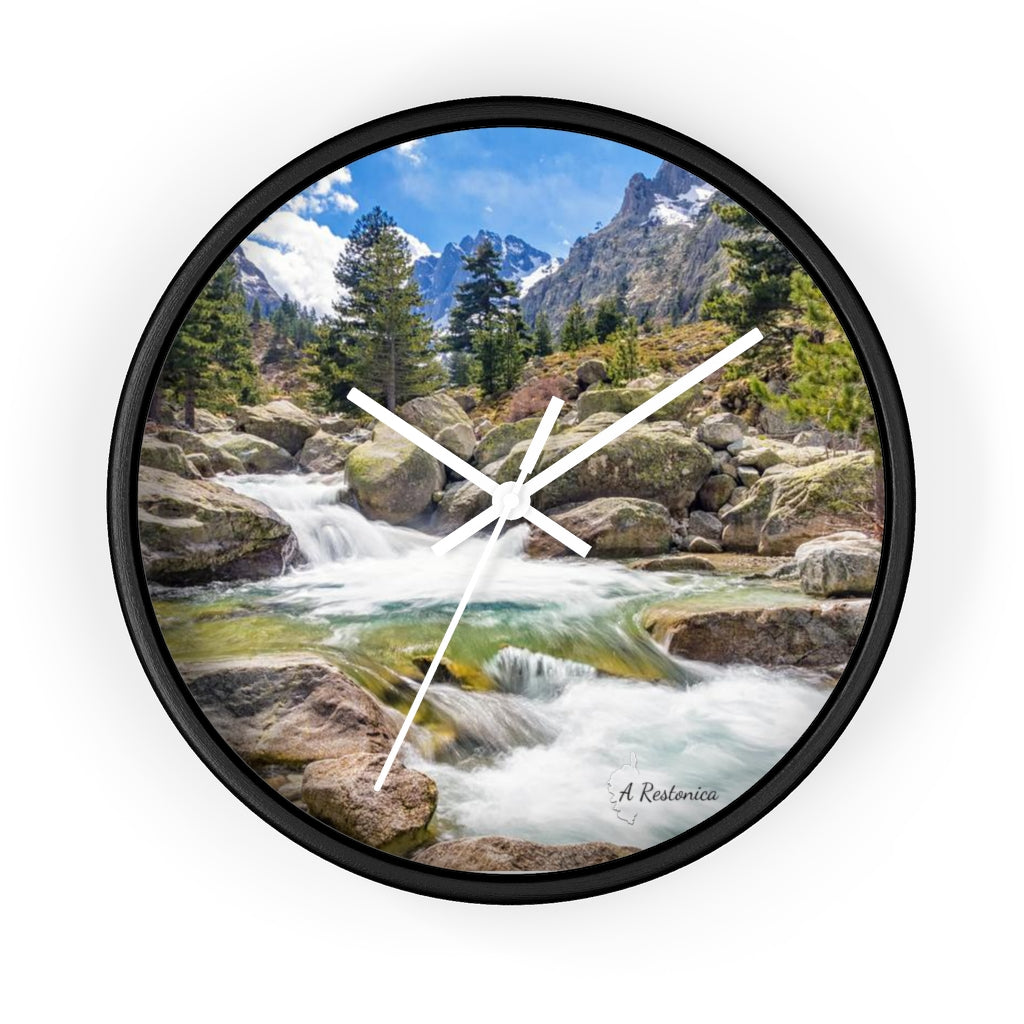 horloge A Restonica Corsica - Ochju Ochju Black / White / 10" Printify Home Decor horloge A Restonica Corsica