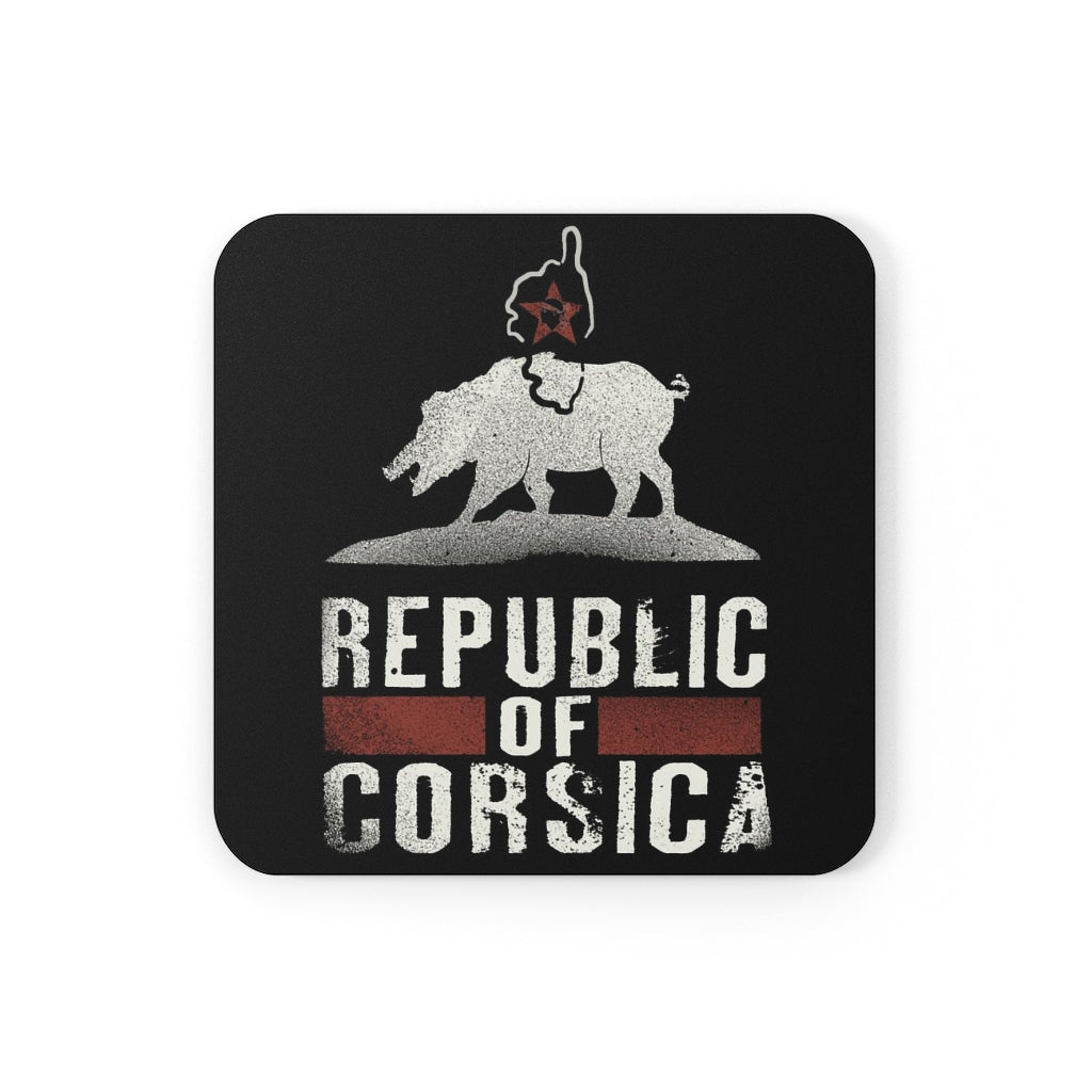 Dessous de verre en liège Republic of Corsica - Ochju Ochju Cork / 3.75" × 3.75" / Square Printify Home Decor Dessous de verre en liège Republic of Corsica