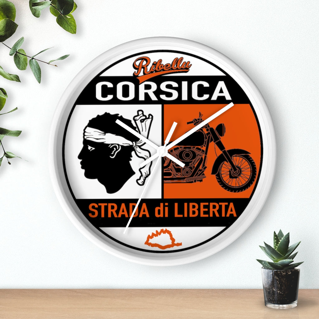 horloge murale Strada Di Libertà - Ochju Ochju Printify Home Decor horloge murale Strada Di Libertà