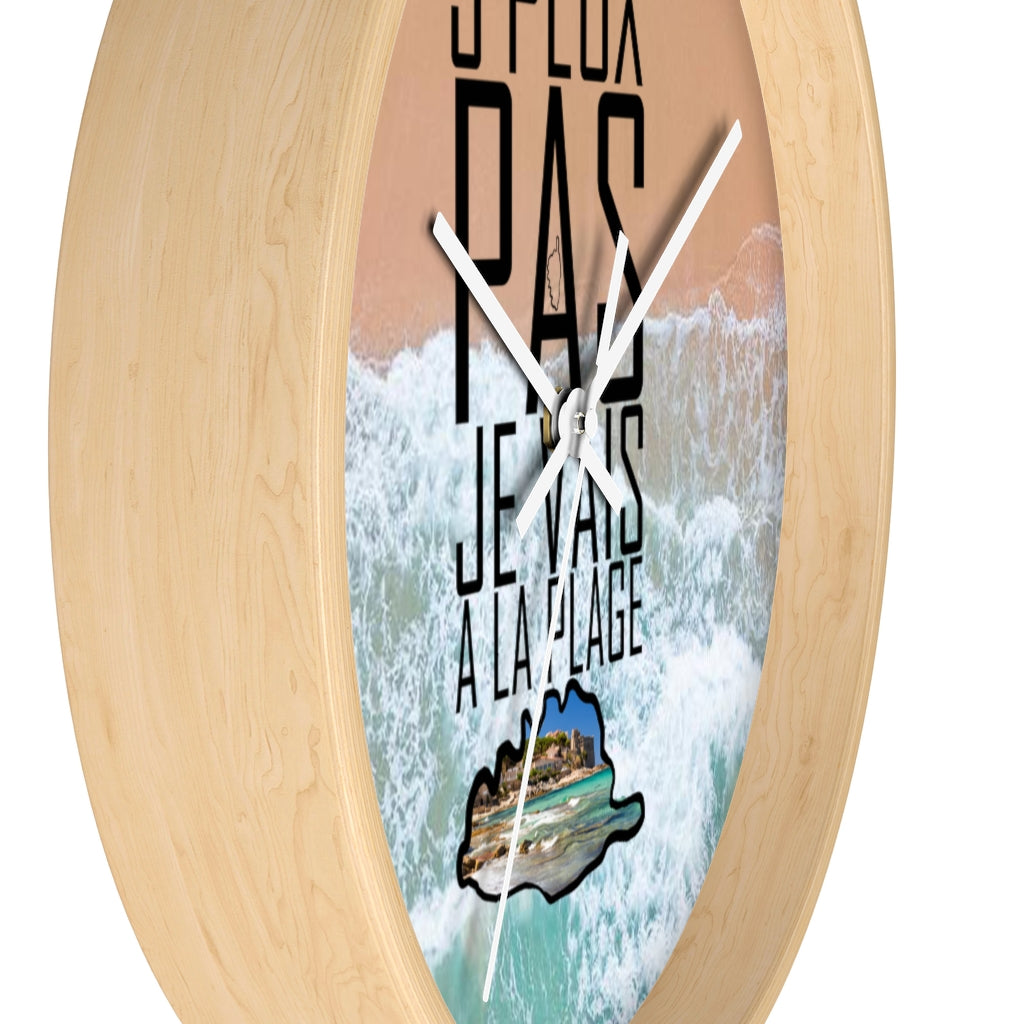 horloge Je Vais à la Plage - Ochju Ochju Printify Home Decor horloge Je Vais à la Plage