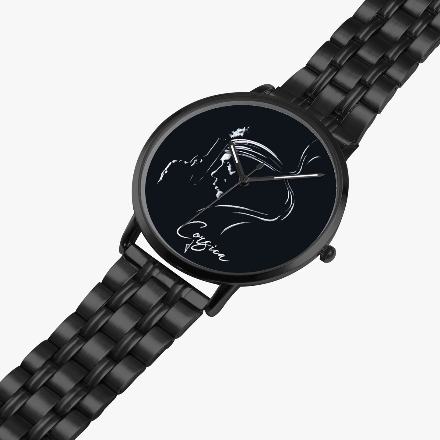 Montre à quartz avec bracelet en acier Ribellu