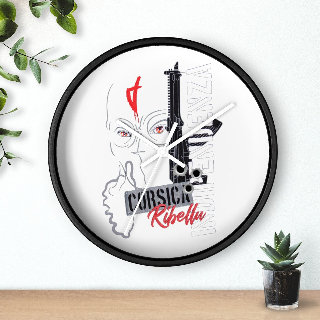 horloge murale Indipendenza Corsica - Ochju Ochju Printify Home Decor horloge murale Indipendenza Corsica