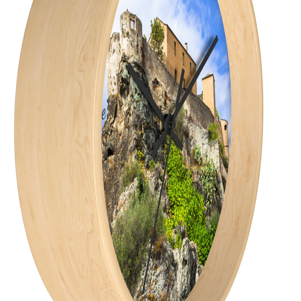 horloge murale Corte Corsica - Ochju Ochju Printify Home Decor horloge murale Corte Corsica