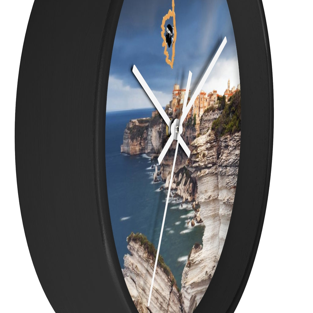 horloge murale Bonifacio Corsica - Ochju Ochju Printify Home Decor horloge murale Bonifacio Corsica