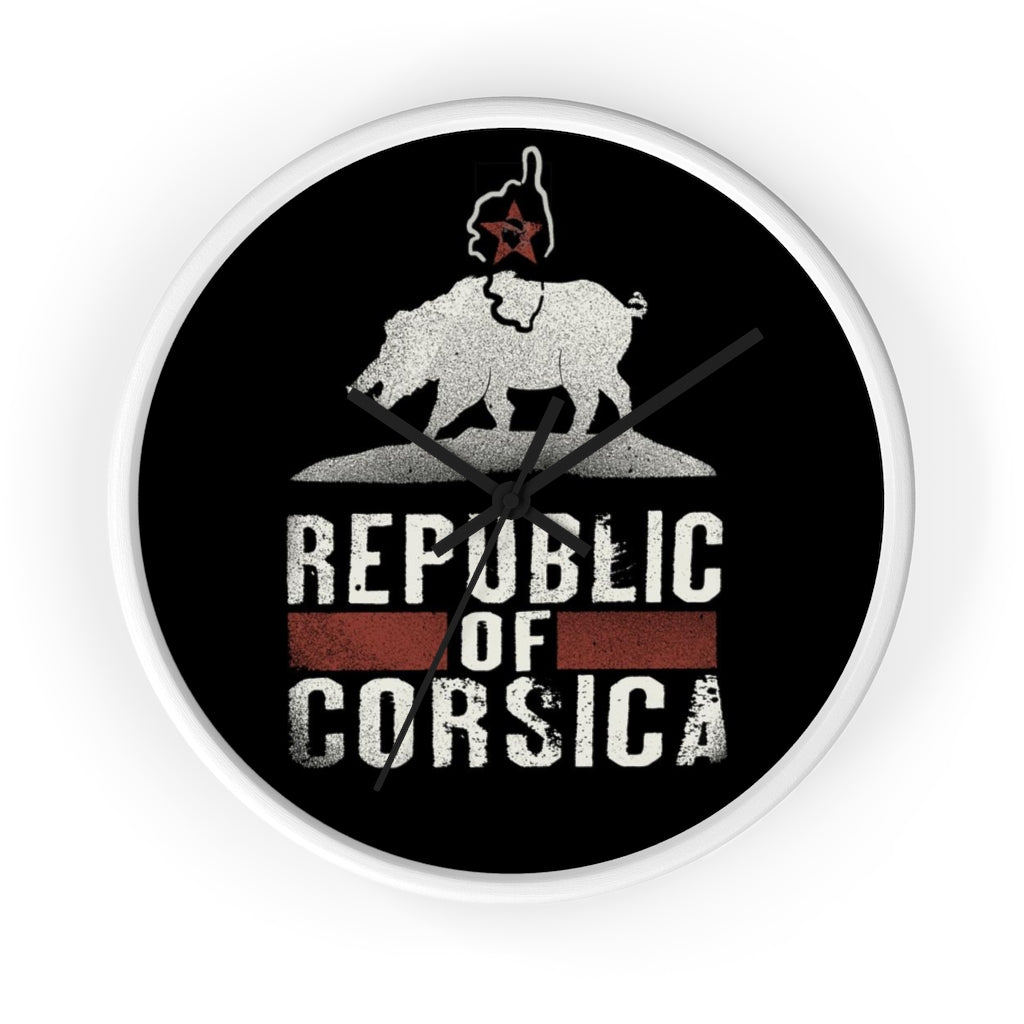 horloge Republic of Corsica - Ochju Ochju White / Black / 10" Printify Home Decor horloge Republic of Corsica