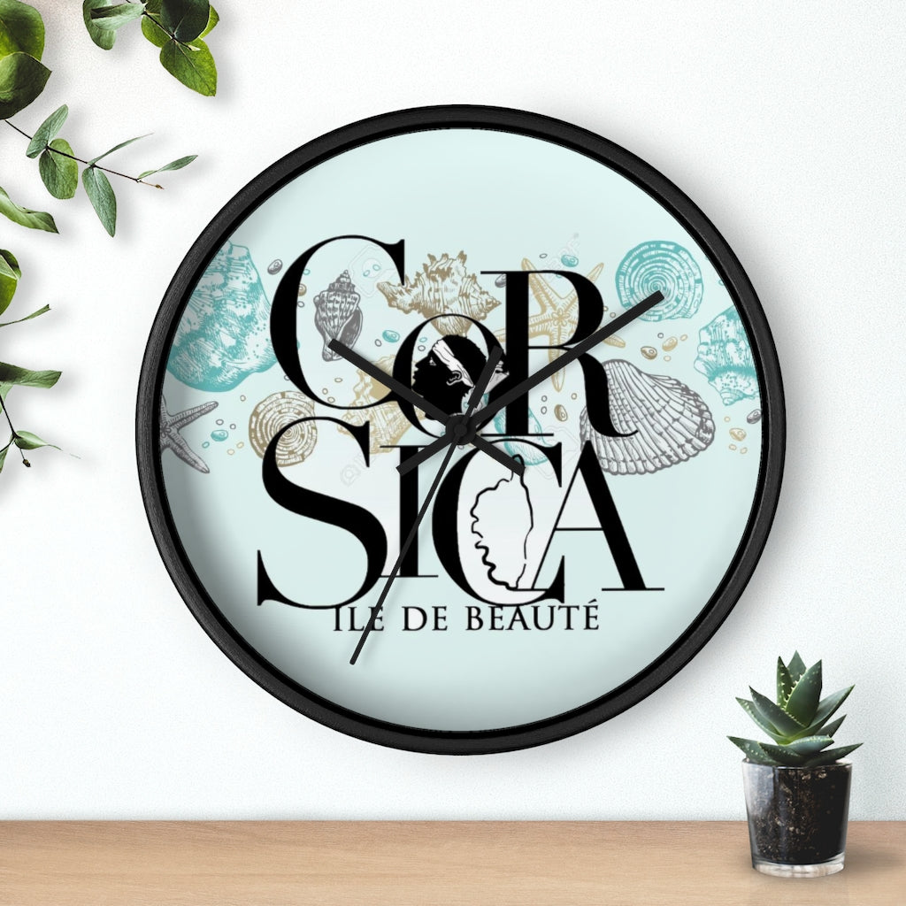 horloge Corsica Île de Beauté - Ochju Ochju Printify Home Decor horloge Corsica Île de Beauté