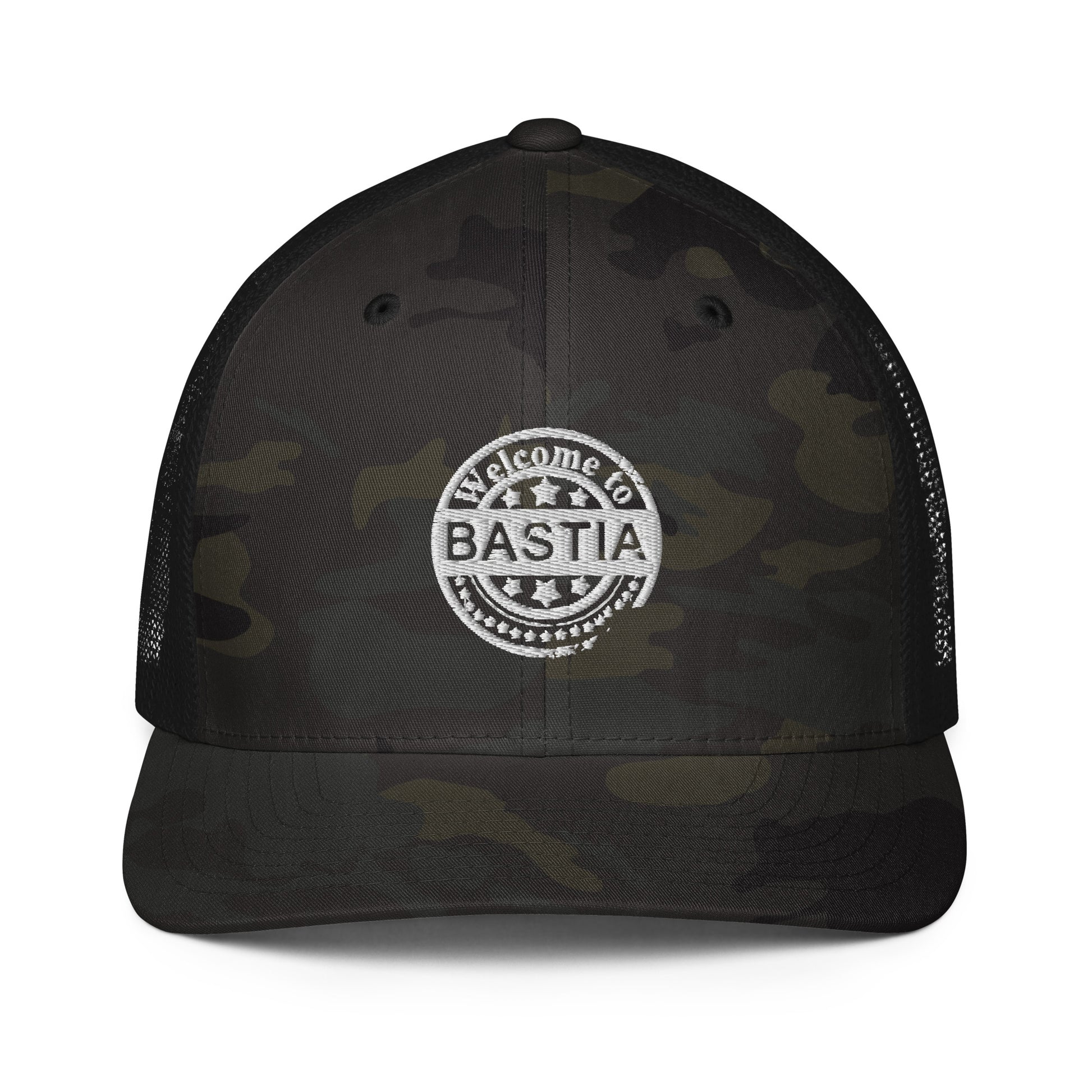 Casquette avec arrière en maille Welcome to Bastia - Ochju Ochju Multicam Black/Black Ochju Casquette avec arrière en maille Welcome to Bastia