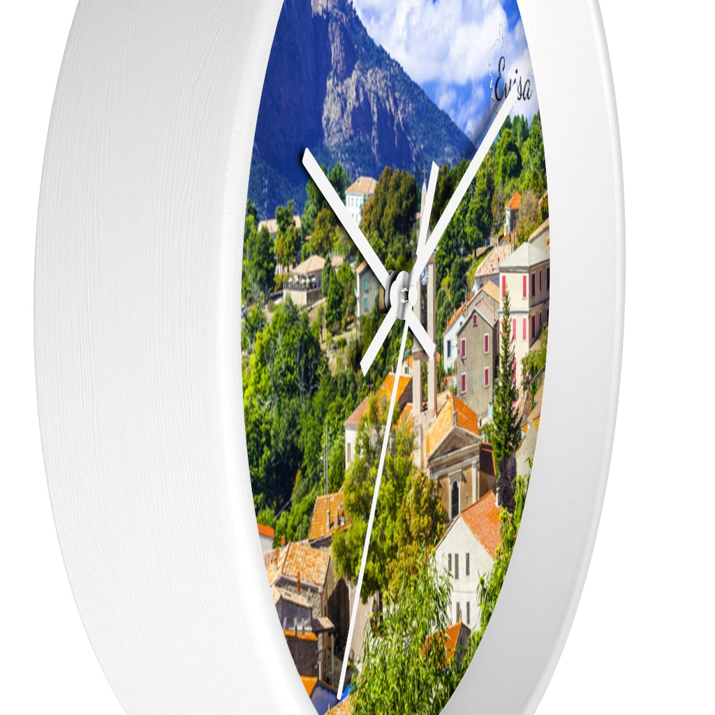 horloge murale Evisa Corsica - Ochju Ochju Printify Home Decor horloge murale Evisa Corsica