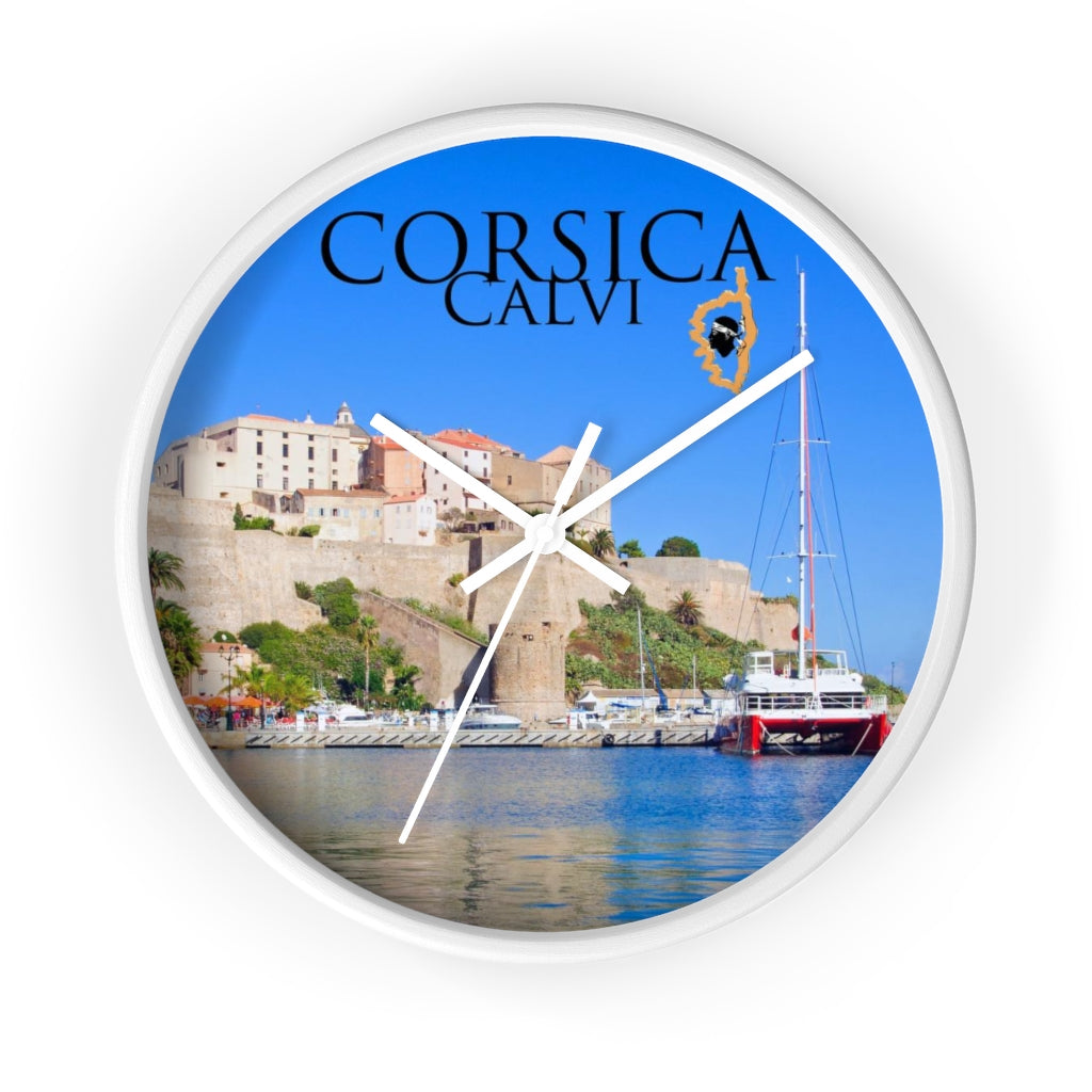 horloge Corsica Calvi - Ochju Ochju White / White / 10" Printify Home Decor horloge Corsica Calvi