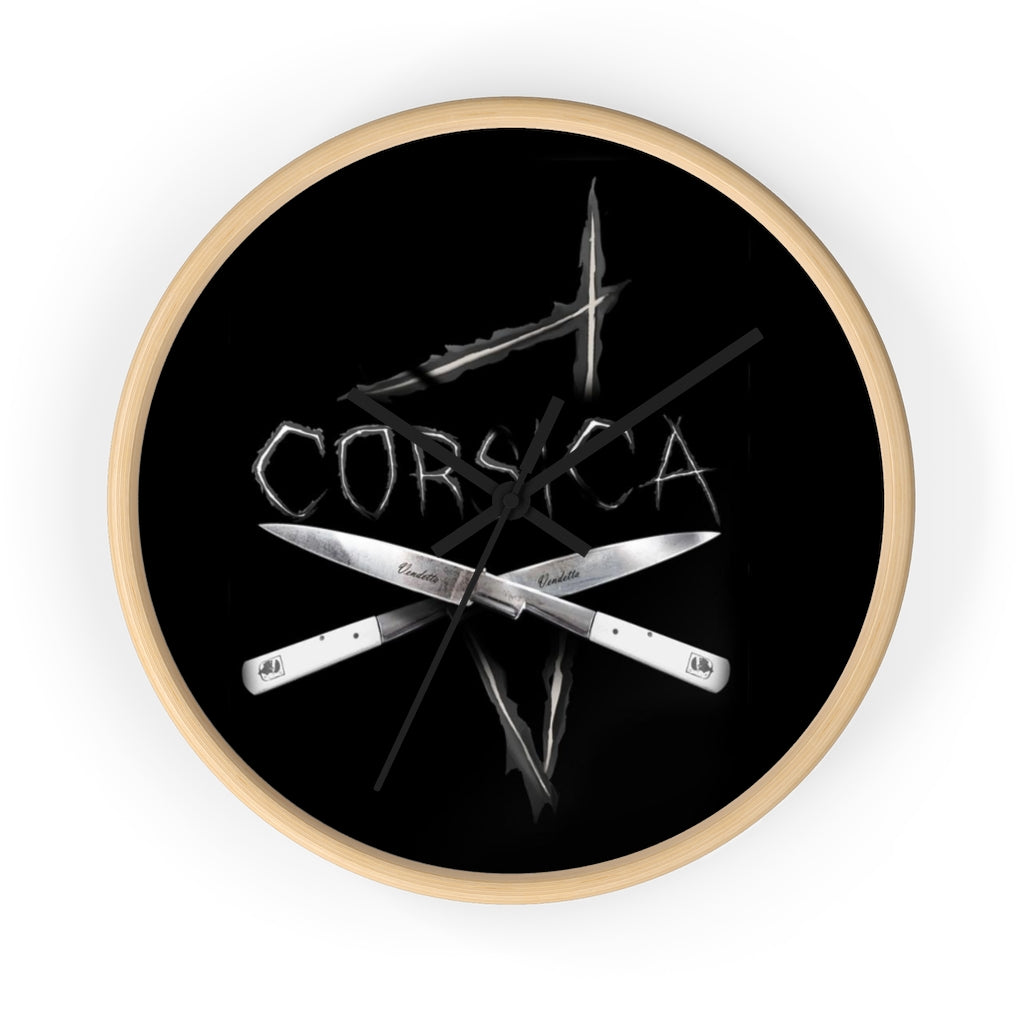 horloge Vendetta Corsa - Ochju Ochju Wooden / Black / 10" Printify Home Decor horloge Vendetta Corsa