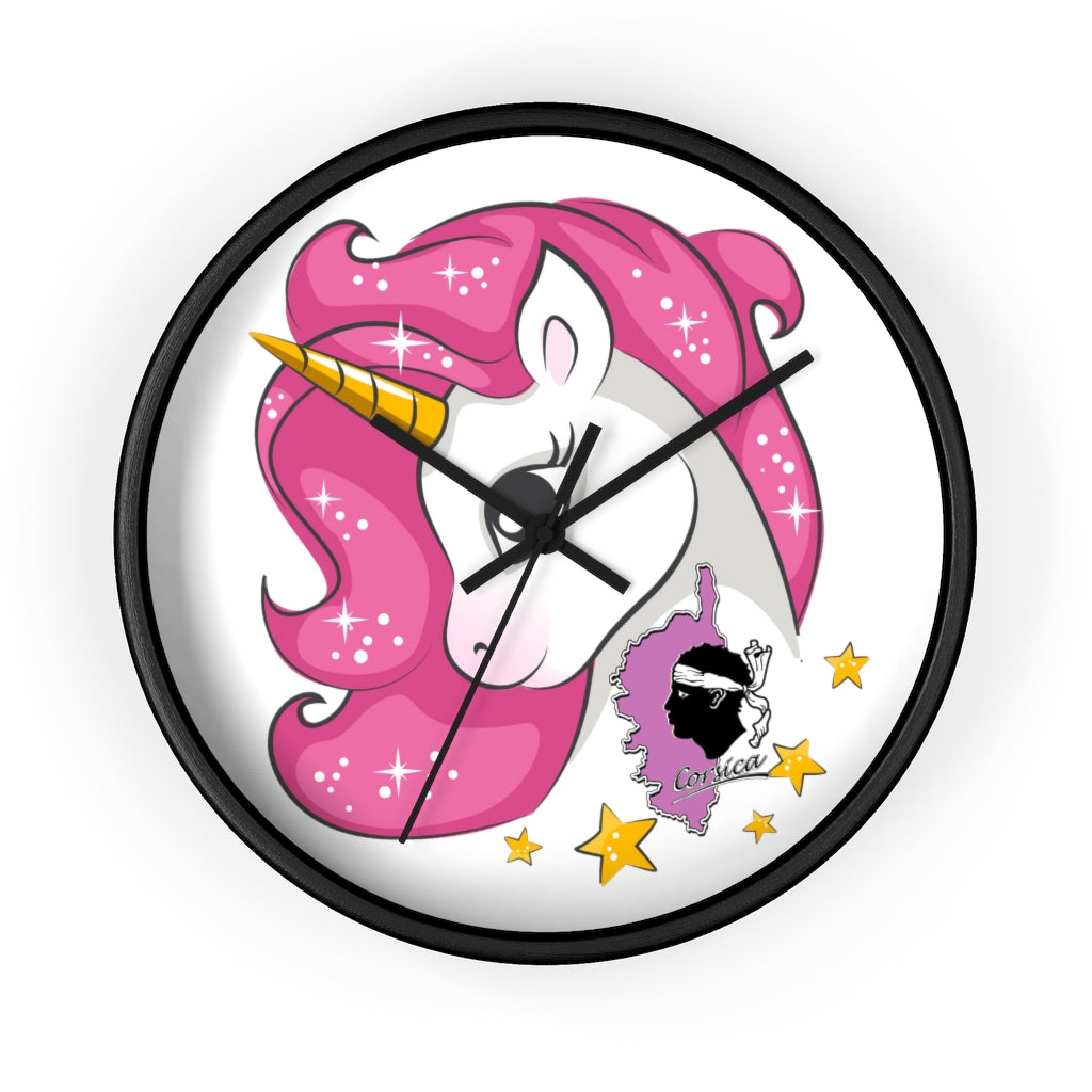 horloge murale Licorne Corse - Ochju Ochju Black / Black / 10" Printify Home Decor horloge murale Licorne Corse