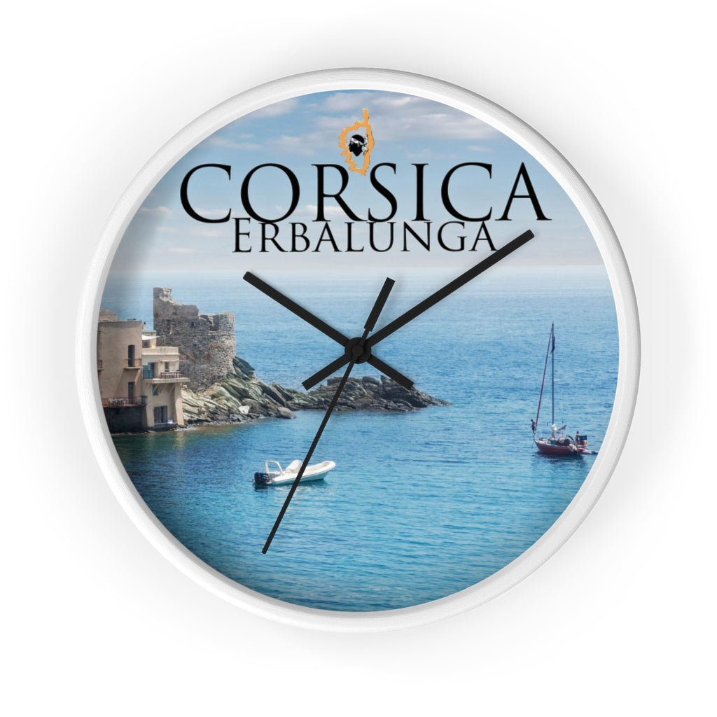 horloge Corsica Erbalunga - Ochju Ochju White / Black / 10" Printify Home Decor horloge Corsica Erbalunga
