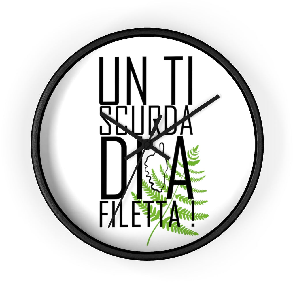 horloge murale A Filetta ! - Ochju Ochju Black / Black / 10" Printify Home Decor horloge murale A Filetta !