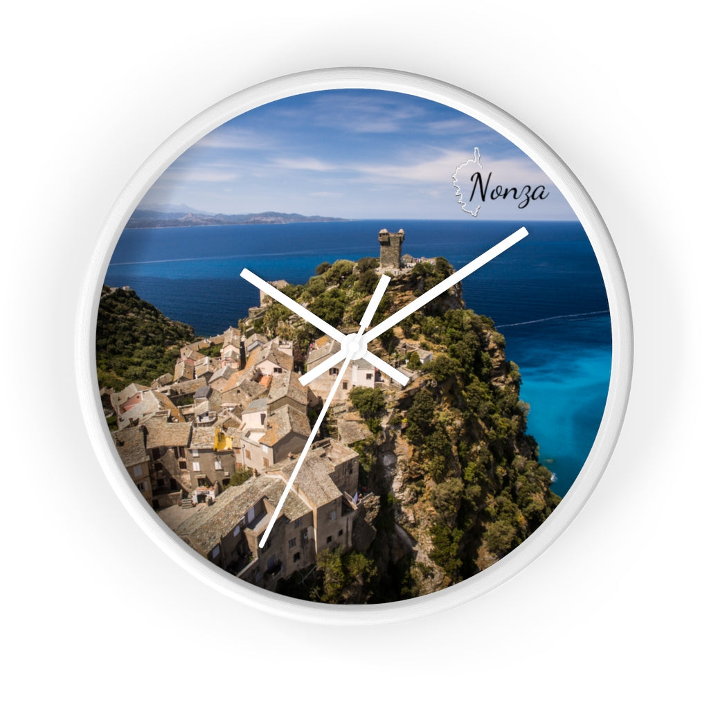 horloge Nonza Corsica - Ochju Ochju White / White / 10" Printify Home Decor horloge Nonza Corsica