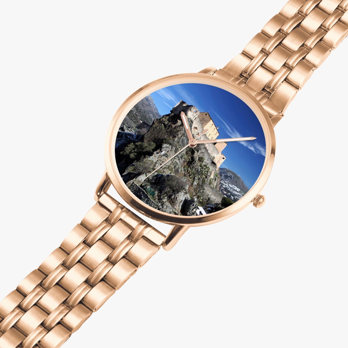 Montre à quartz avec bracelet en acier Corte