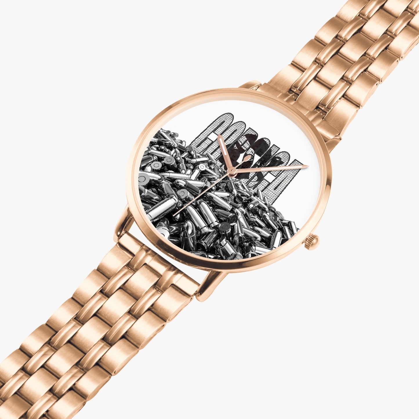 Montre à quartz avec bracelet en acier Balles Corses