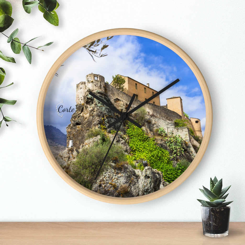 horloge murale Corte Corsica - Ochju Ochju Printify Home Decor horloge murale Corte Corsica