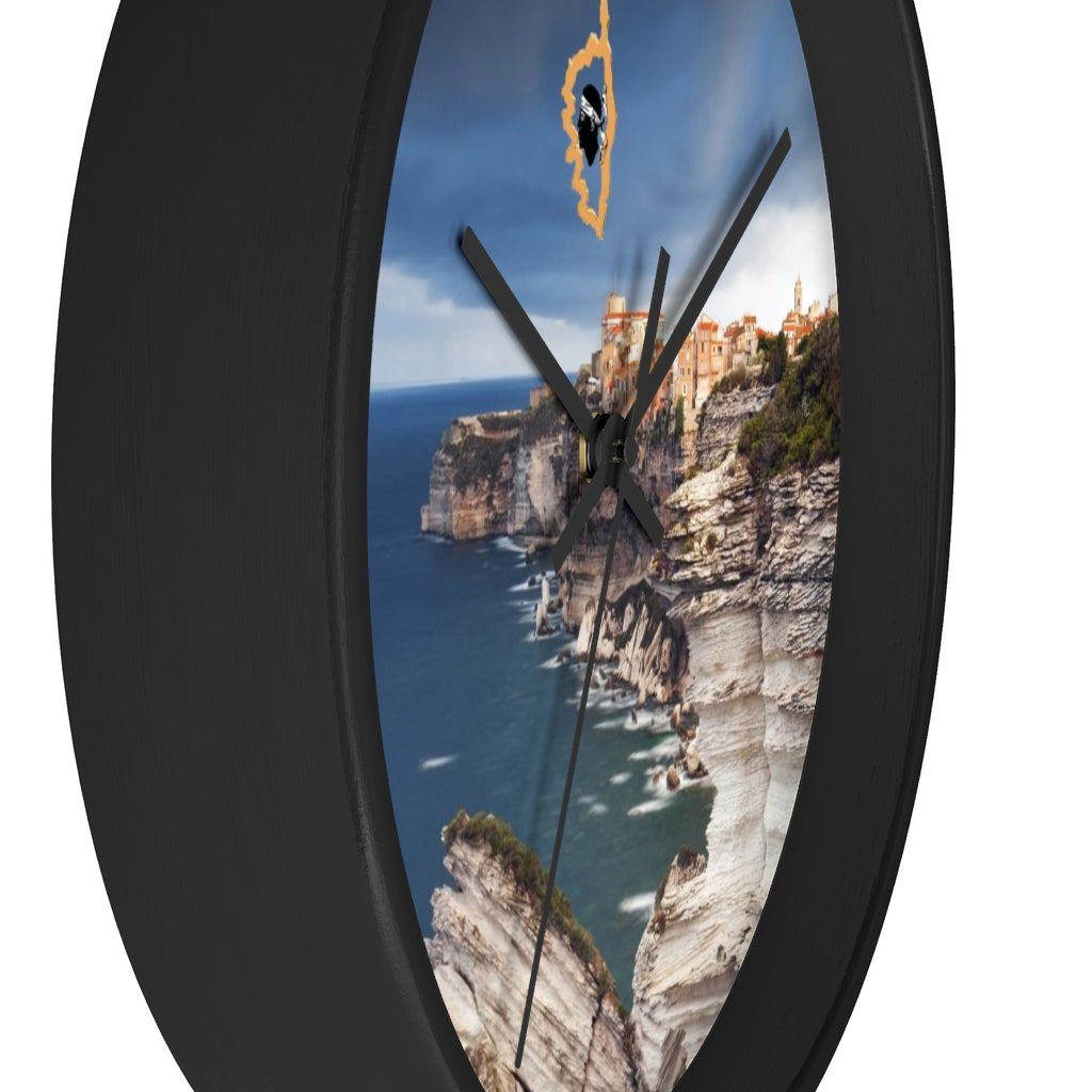 horloge murale Bonifacio Corsica - Ochju Ochju Printify Home Decor horloge murale Bonifacio Corsica