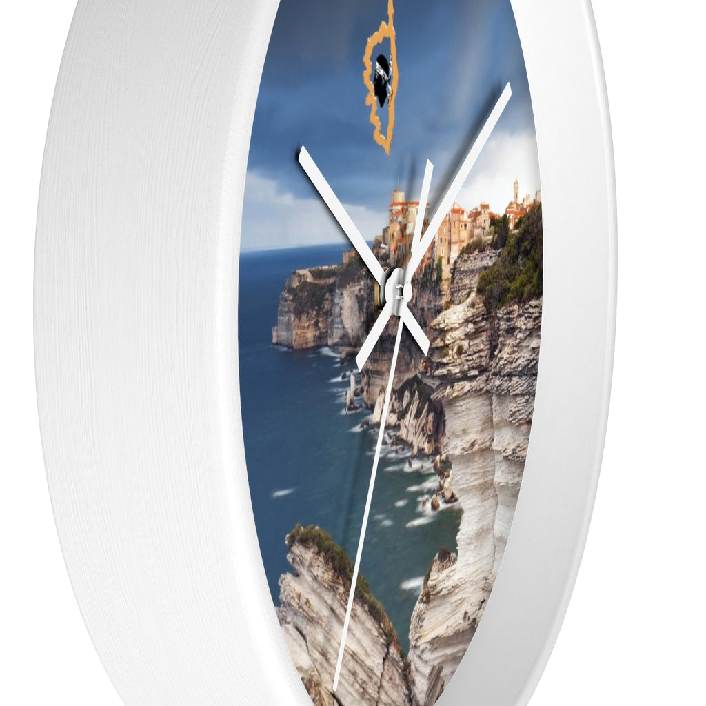 horloge murale Bonifacio Corsica - Ochju Ochju Printify Home Decor horloge murale Bonifacio Corsica