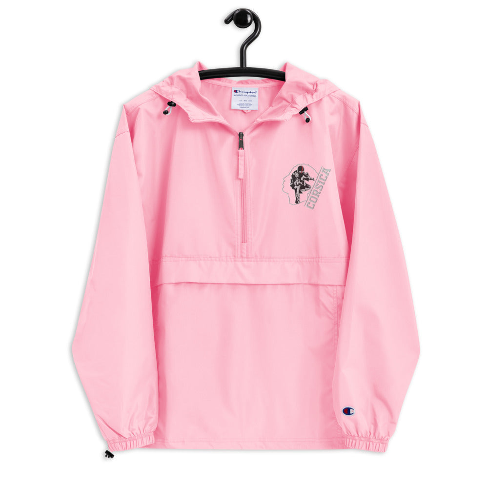 Veste Pliable Brodée Champion Ribellu Corsica - Ochju Ochju Pink Candy / S Ochju Souvenirs de Corse Veste Pliable Brodée Champion Ribellu Corsica