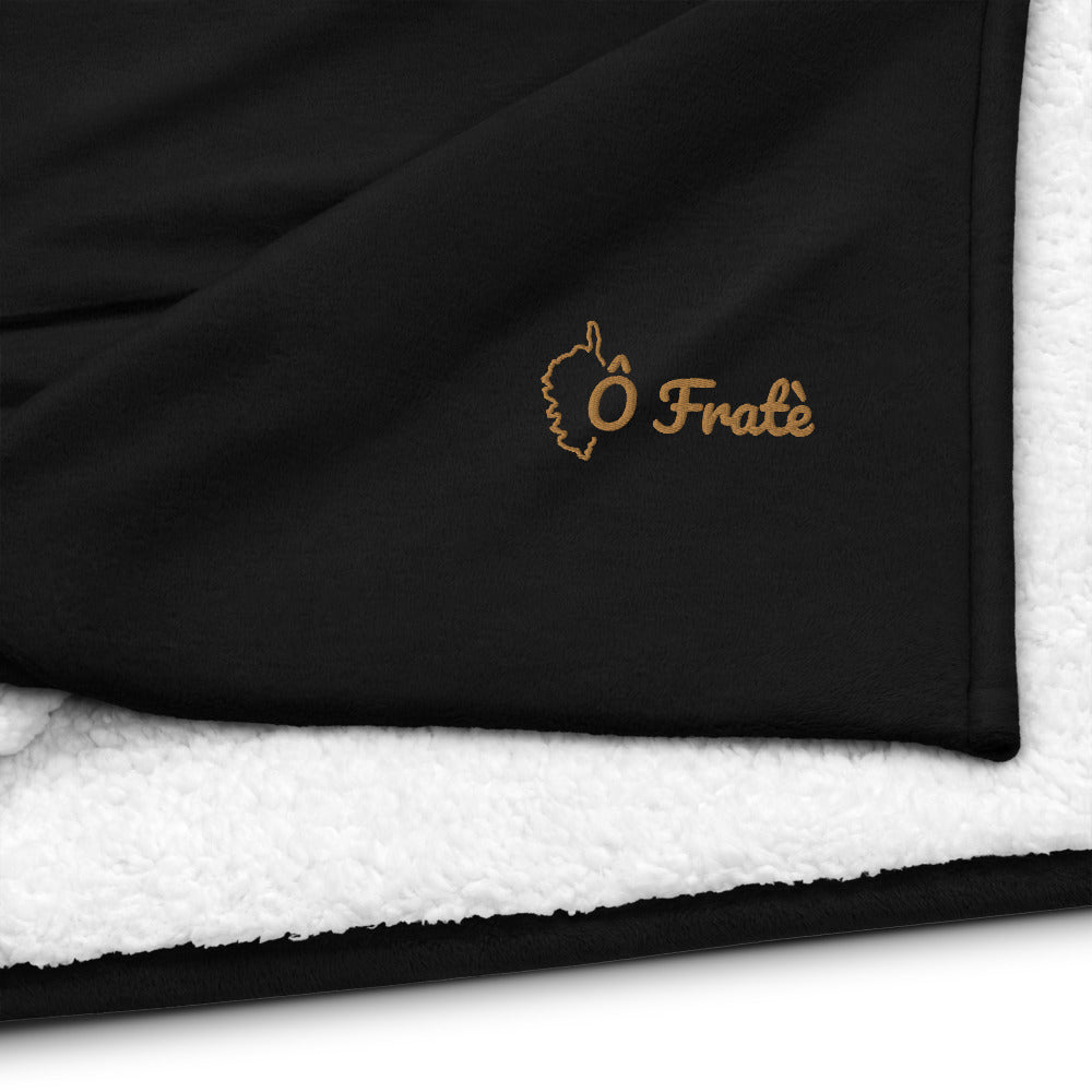 Couverture sherpa Premium Brodée Ô Fratè - Ochju Ochju Noir Ochju Couverture sherpa Premium Brodée Ô Fratè