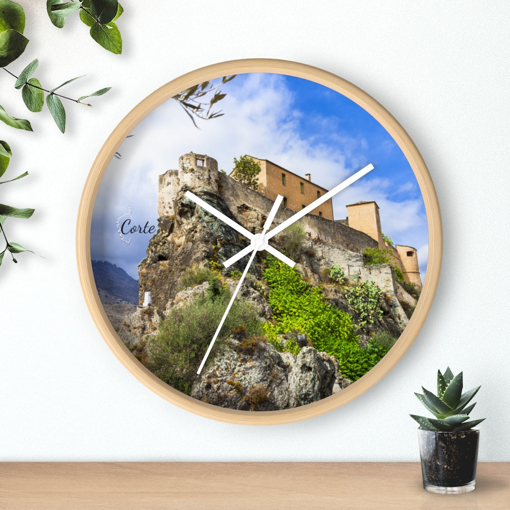 horloge murale Corte Corsica - Ochju Ochju Printify Home Decor horloge murale Corte Corsica