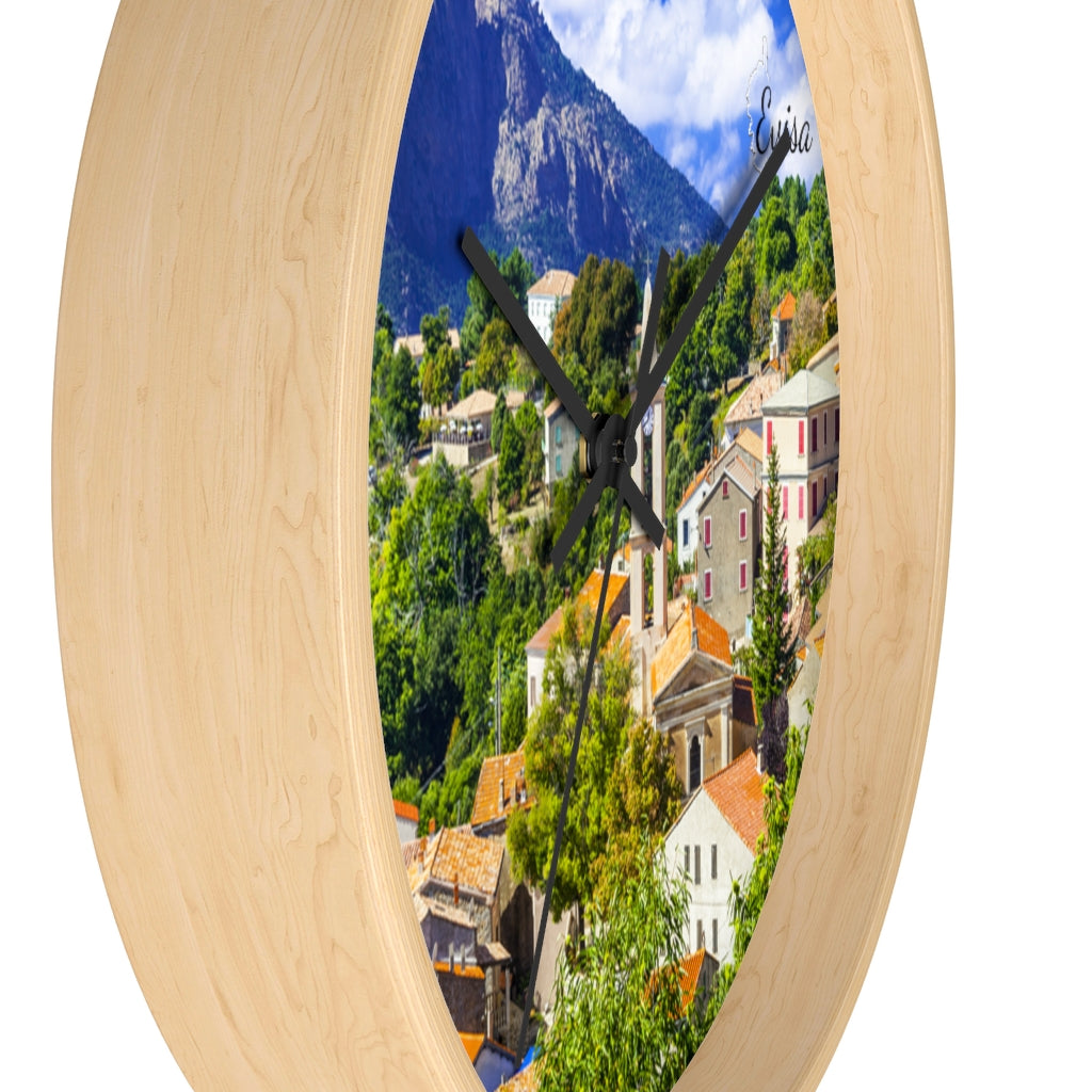 horloge murale Evisa Corsica - Ochju Ochju Printify Home Decor horloge murale Evisa Corsica