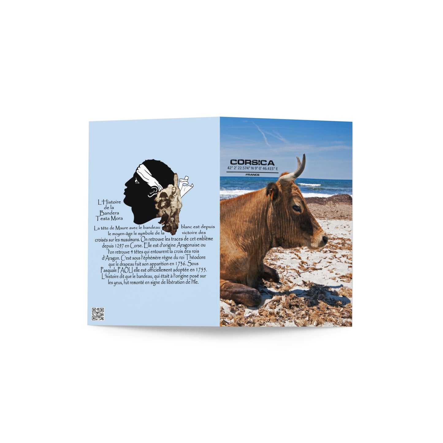 Carte de vœux Vache Corse