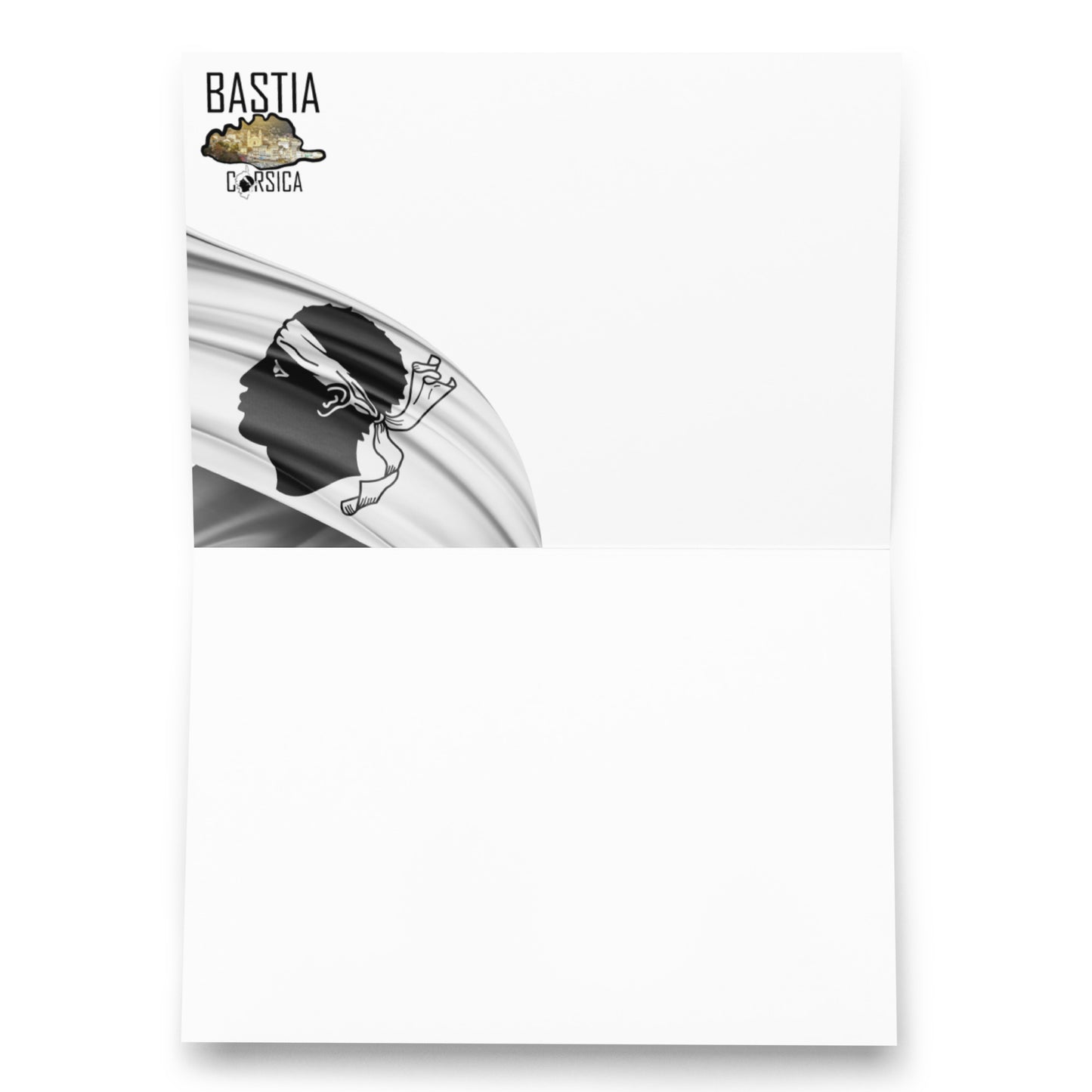 Carte de vœux Bastia N&B