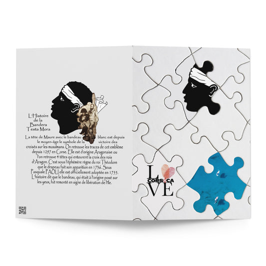 Carte de vœux Puzzle Corse
