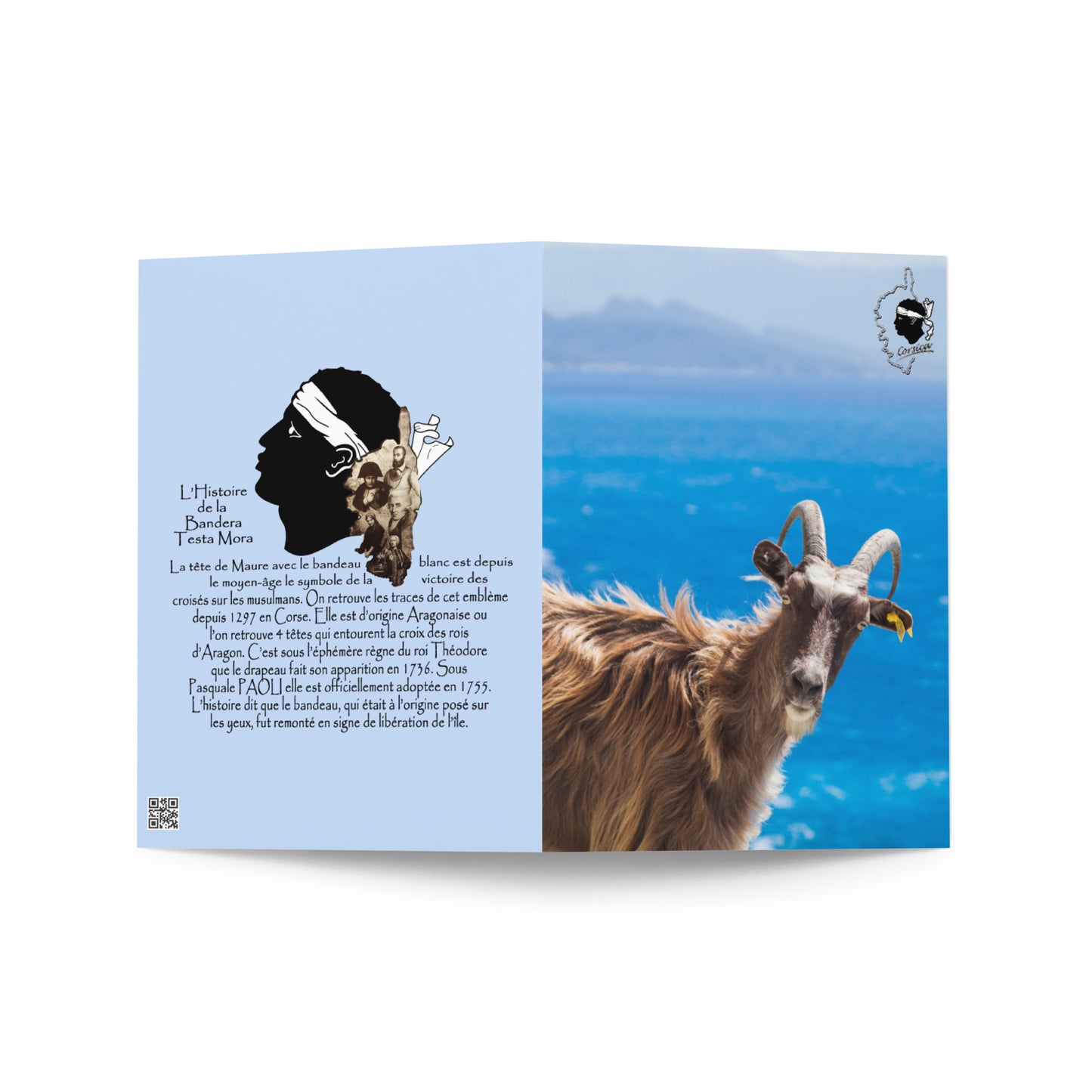 Carte de vœux Chèvre Corse