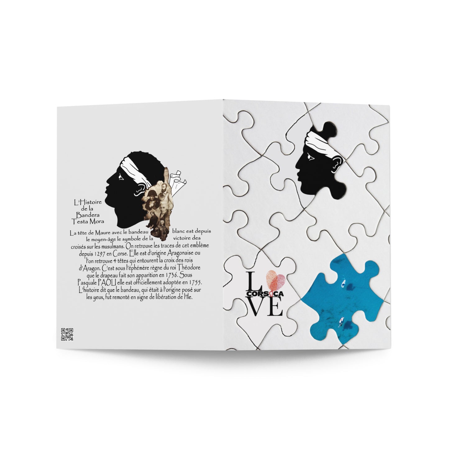 Carte de vœux Puzzle Corse