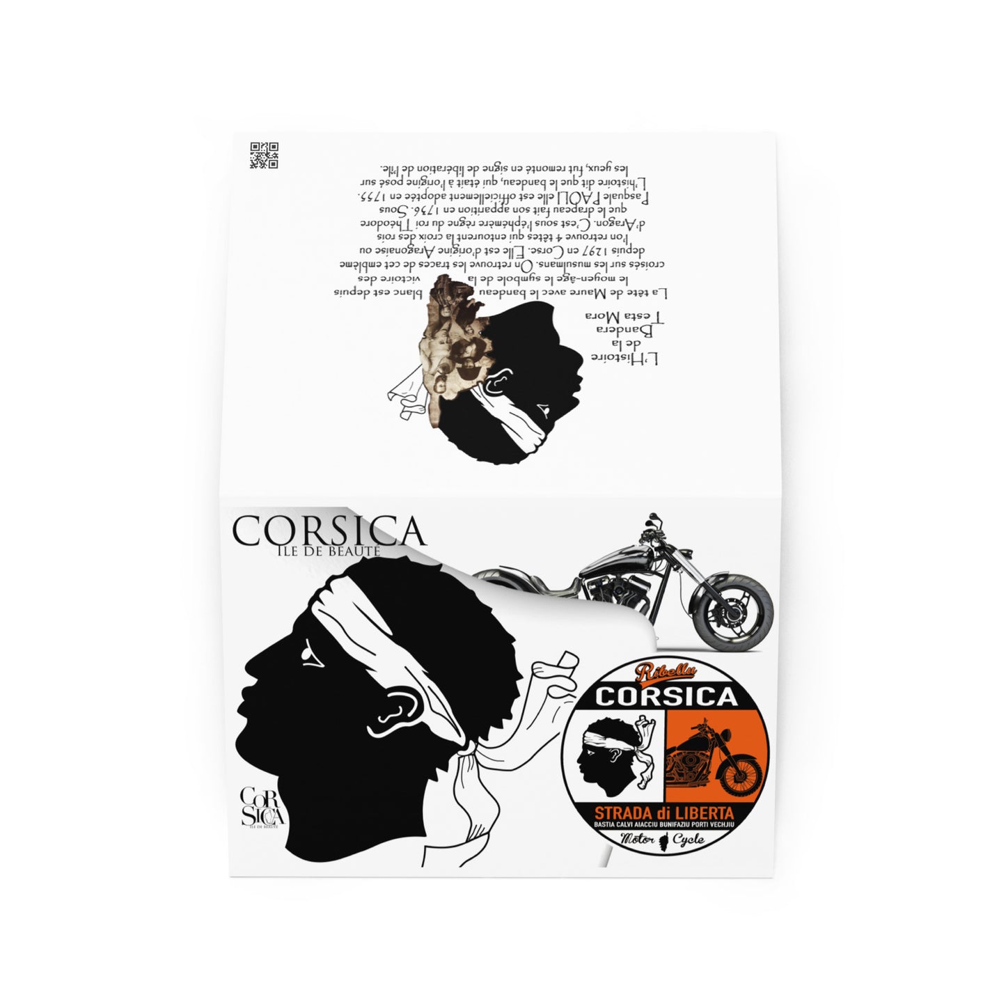Carte de vœux Motorcycle Corsica