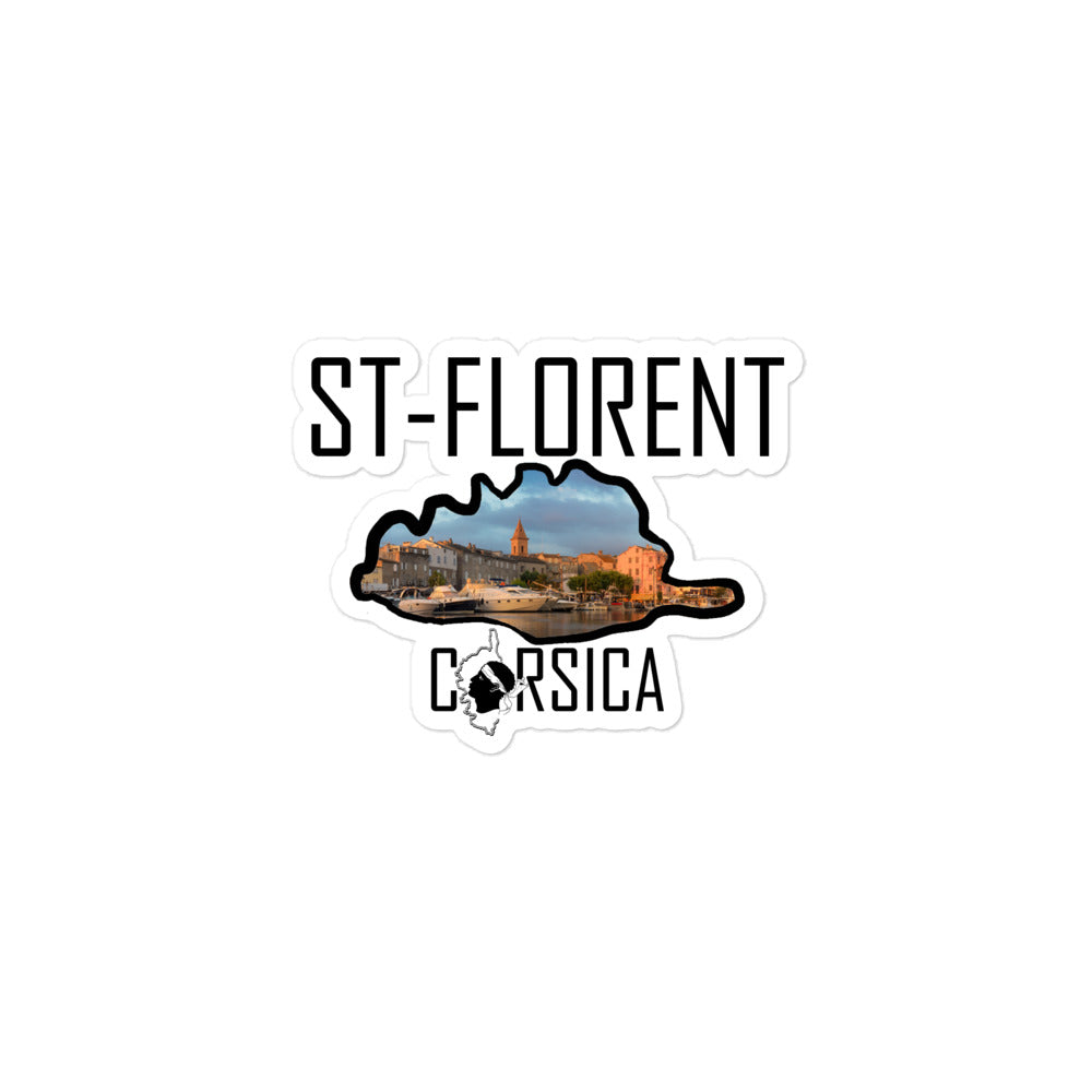 Autocollants découpés St-Florent Corsica - Ochju Ochju 3 x 3 souvenirdefrance Souvenirs de Corse Autocollants découpés St-Florent Corsica
