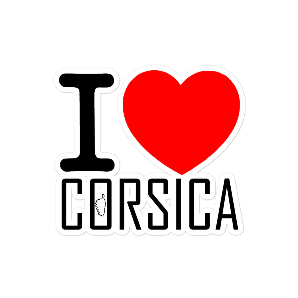 Autocollants découpés I Love Corsica - Ochju Ochju 4x4 souvenirdefrance Souvenirs de Corse Autocollants découpés I Love Corsica
