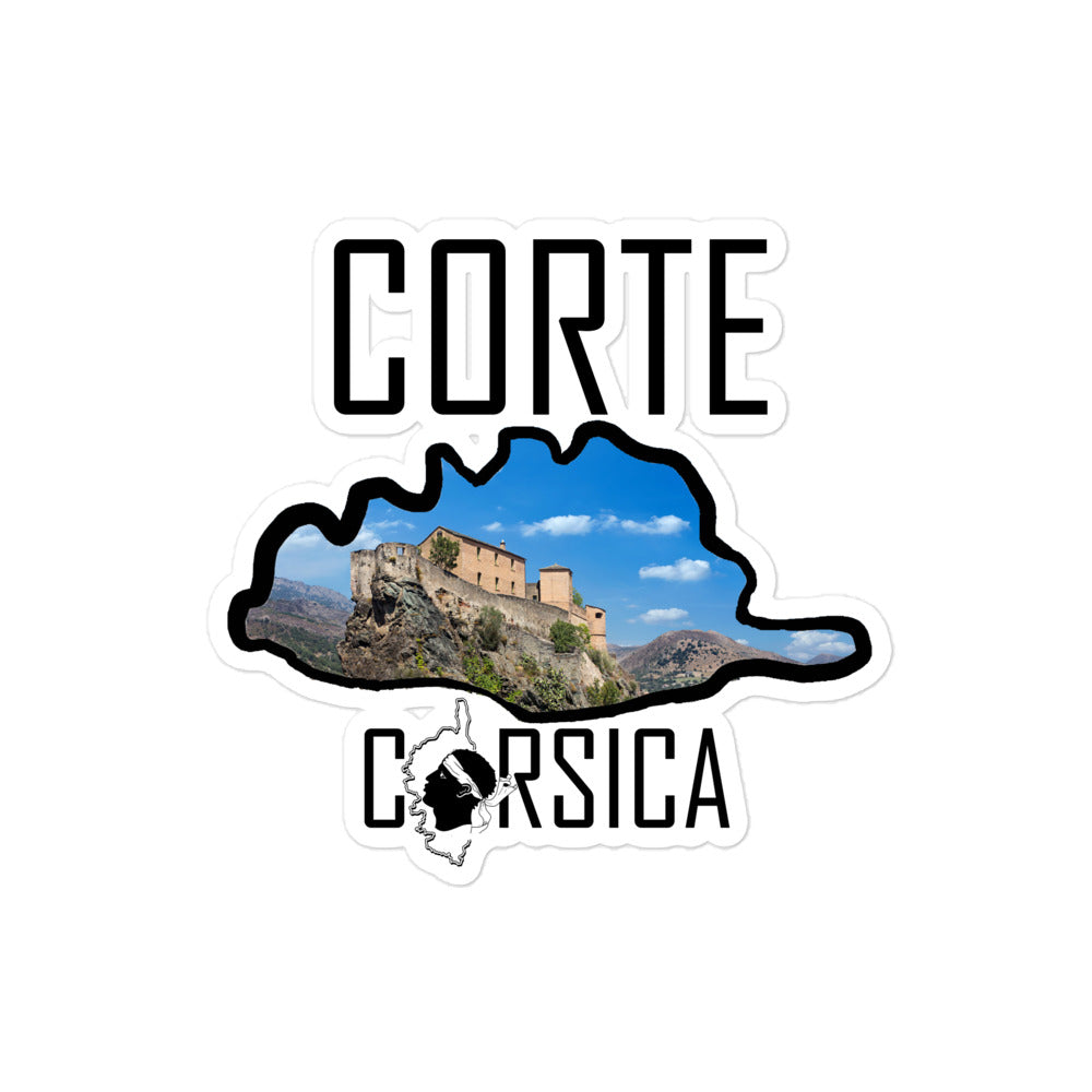 Autocollants découpés Corte Corsica - Ochju Ochju 4x4 souvenirdefrance Souvenirs de Corse Autocollants découpés Corte Corsica