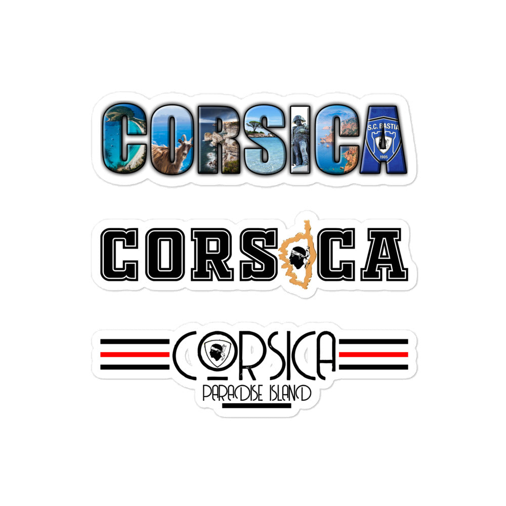 Autocollants découpés Corsica - Ochju Ochju 4x4 souvenirdefrance Souvenirs de Corse Autocollants découpés Corsica