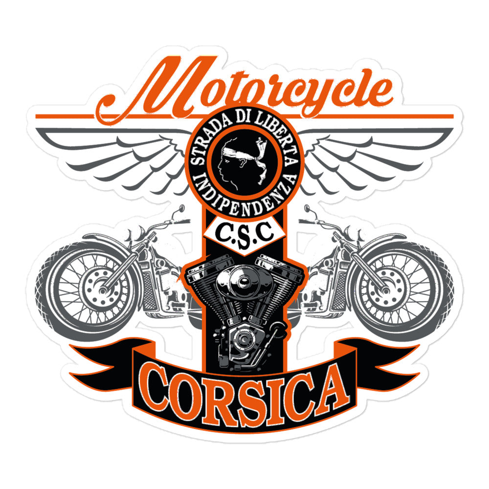 Autocollants découpés Motorcycle Corsica - Ochju Ochju 5.5x5.5 souvenirdefrance Souvenirs de Corse Autocollants découpés Motorcycle Corsica