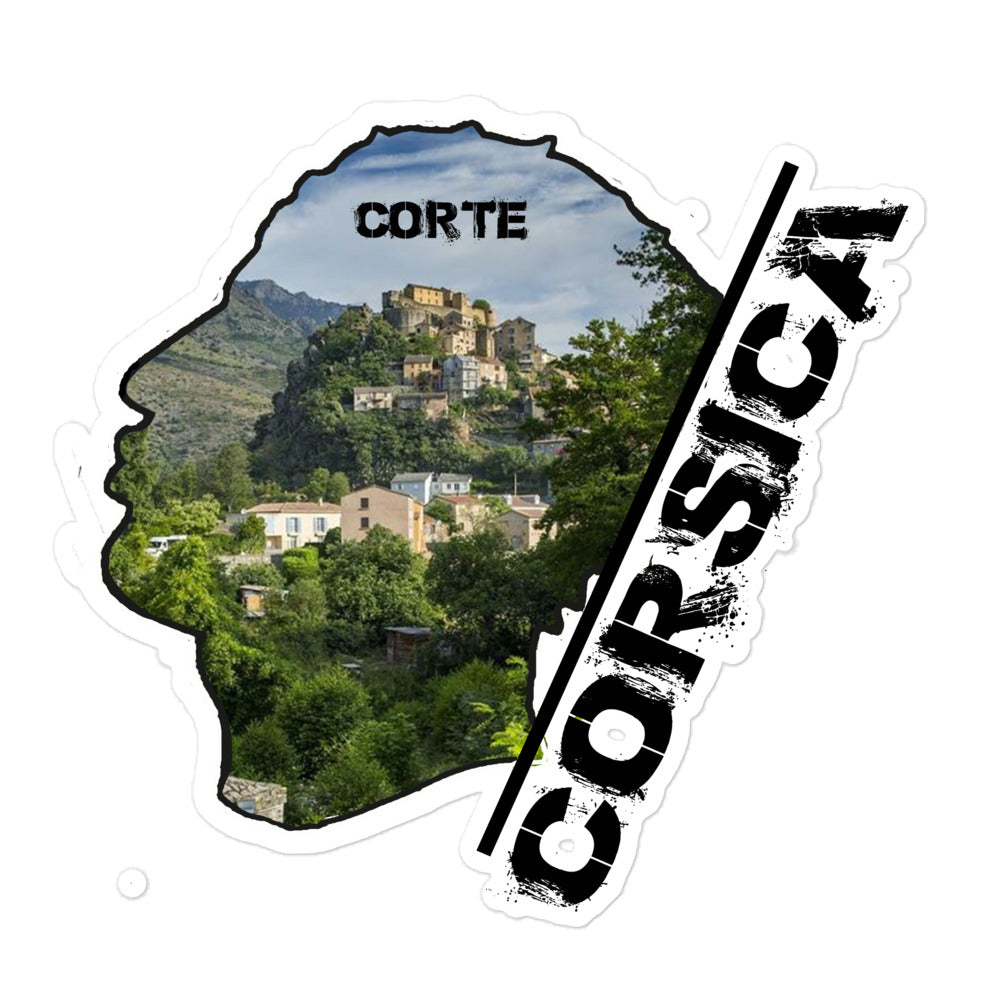 Autocollants découpés Corte Corsica - Ochju Ochju 5.5x5.5 souvenirdefrance Souvenirs de Corse Autocollants découpés Corte Corsica
