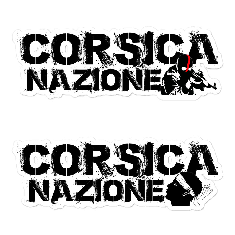 Autocollants découpés Corsica Nazione - Ochju Ochju 5.5x5.5 souvenirdefrance Souvenirs de Corse Autocollants découpés Corsica Nazione