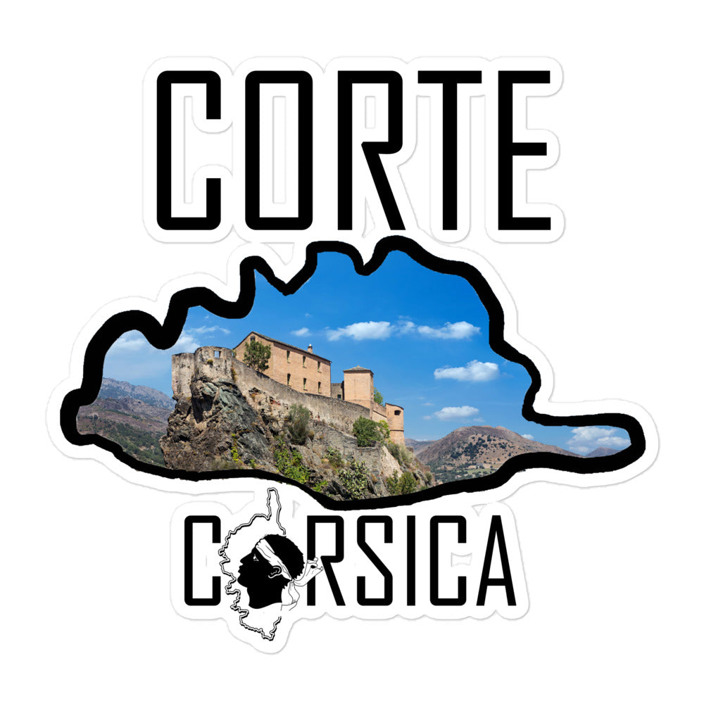 Autocollants découpés Corte Corsica - Ochju Ochju 5.5x5.5 souvenirdefrance Souvenirs de Corse Autocollants découpés Corte Corsica