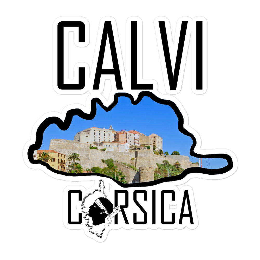 Autocollants découpés Calvi Corsica - Ochju Ochju 5.5x5.5 souvenirdefrance Souvenirs de Corse Autocollants découpés Calvi Corsica