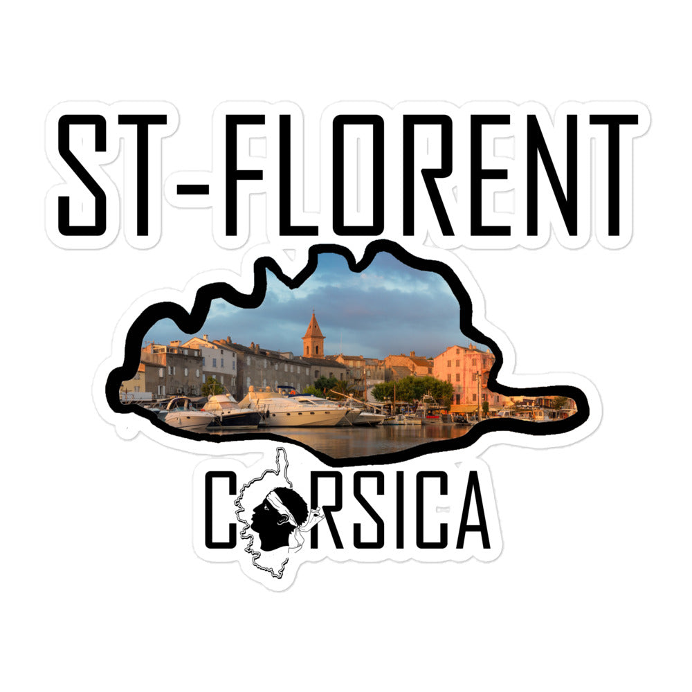 Autocollants découpés St-Florent Corsica - Ochju Ochju 5.5x5.5 souvenirdefrance Souvenirs de Corse Autocollants découpés St-Florent Corsica
