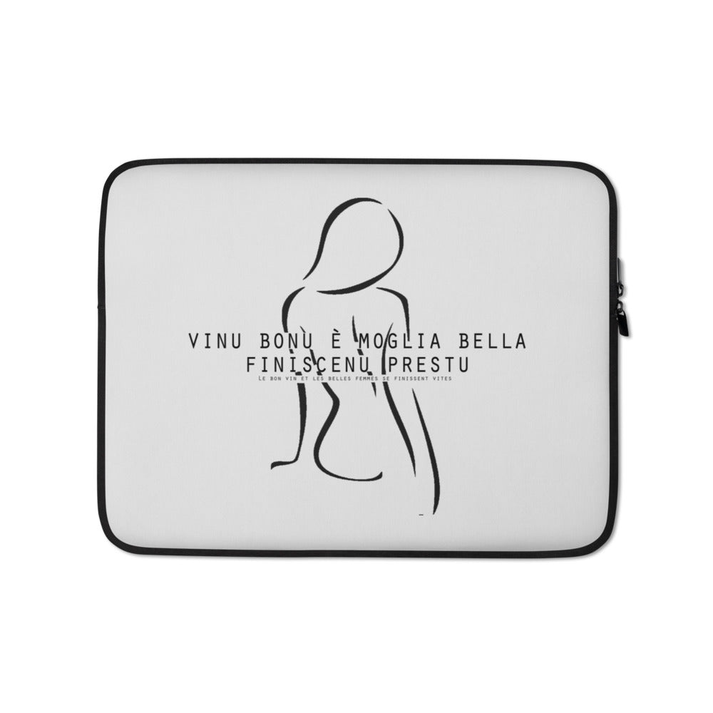 Housse Pour Ordinateur Portable Vinu bonu è moglia bella finiscenu prestu - Ochju Ochju 13″ Ochju Housse Pour Ordinateur Portable Vinu bonu è moglia bella finiscenu prestu