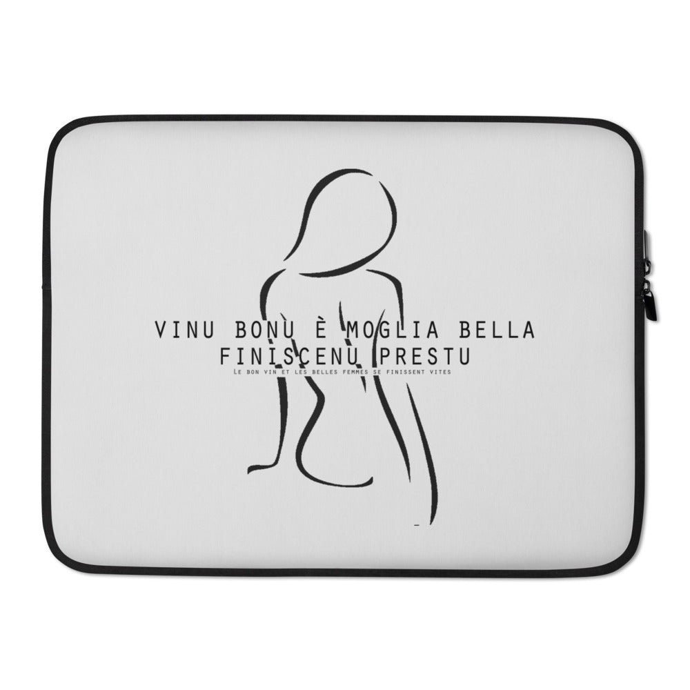 Housse Pour Ordinateur Portable Vinu bonu è moglia bella finiscenu prestu - Ochju Ochju 15″ Ochju Housse Pour Ordinateur Portable Vinu bonu è moglia bella finiscenu prestu