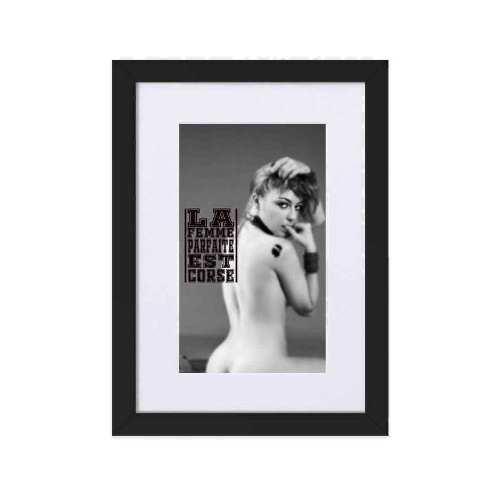 Poster Femme Corse Encadré - Ochju Ochju Noir / 21 × 30 cm souvenirdefrance Souvenirs de Corse Poster Femme Corse Encadré