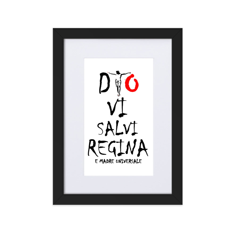 Poster Dio Vi Salvi Regina Encadré