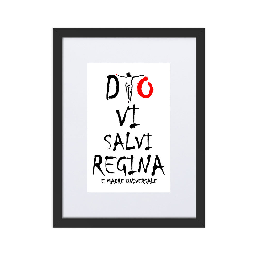 Poster Dio Vi Salvi Regina Encadré